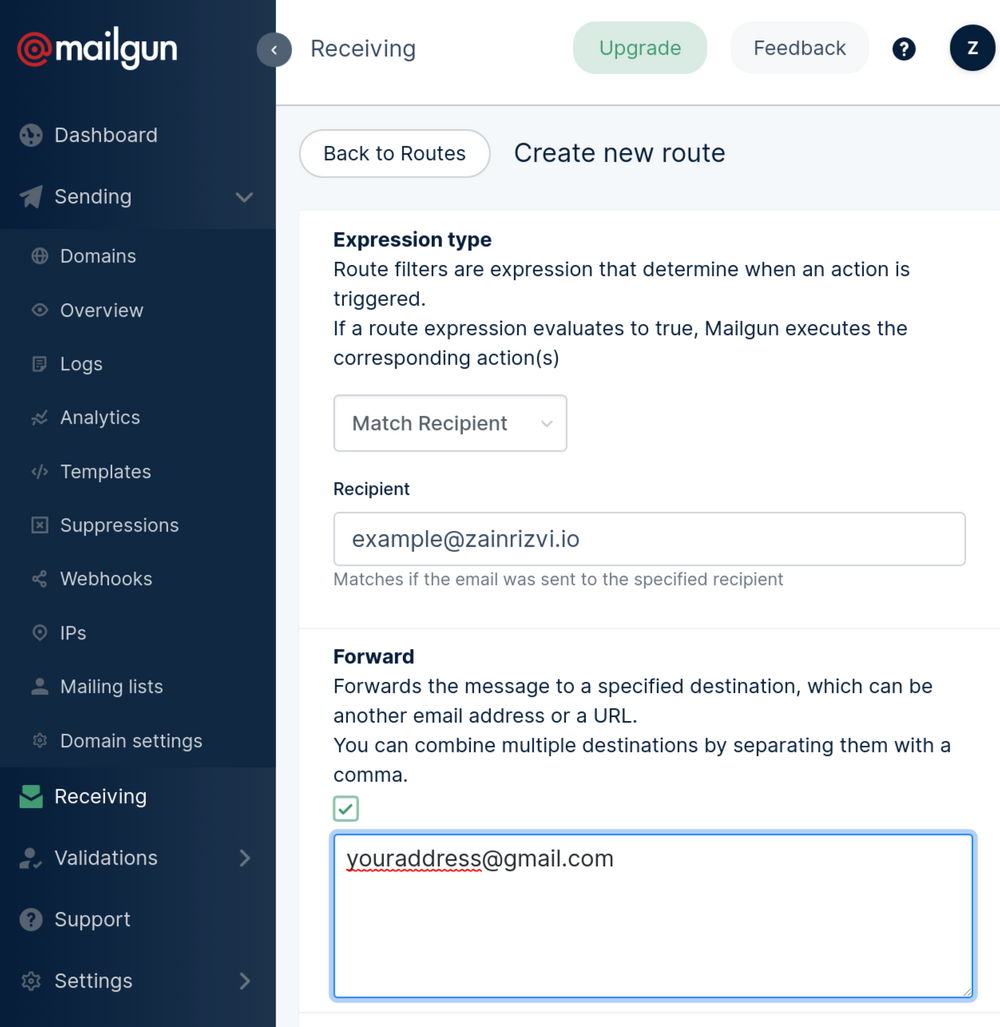 How to setup a free custom domain email address