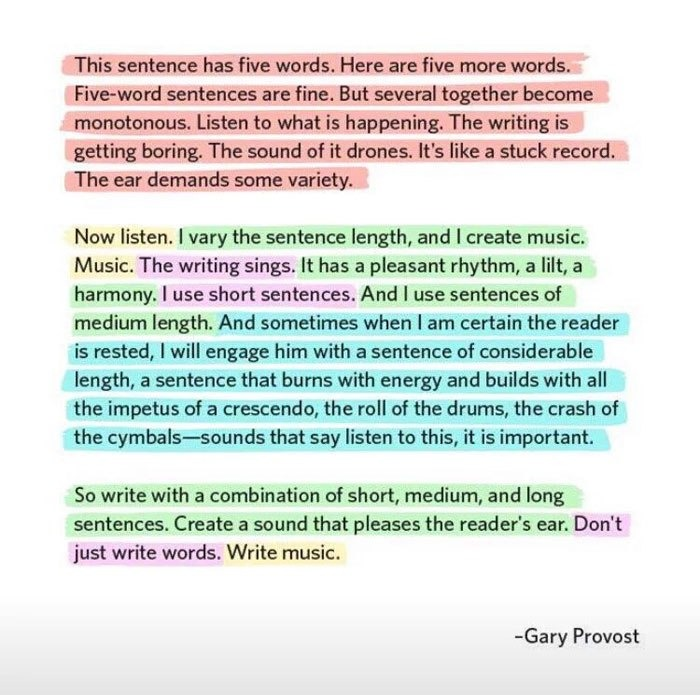 David Perell loves to share this color coded example